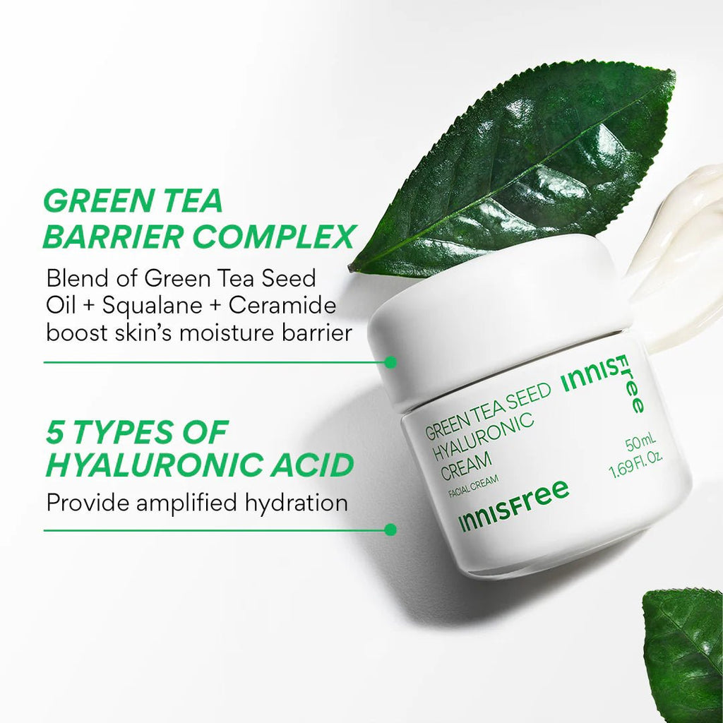 Green Tea Seed Hyaluronic Cream 50ml - Korean Beauty Avenue