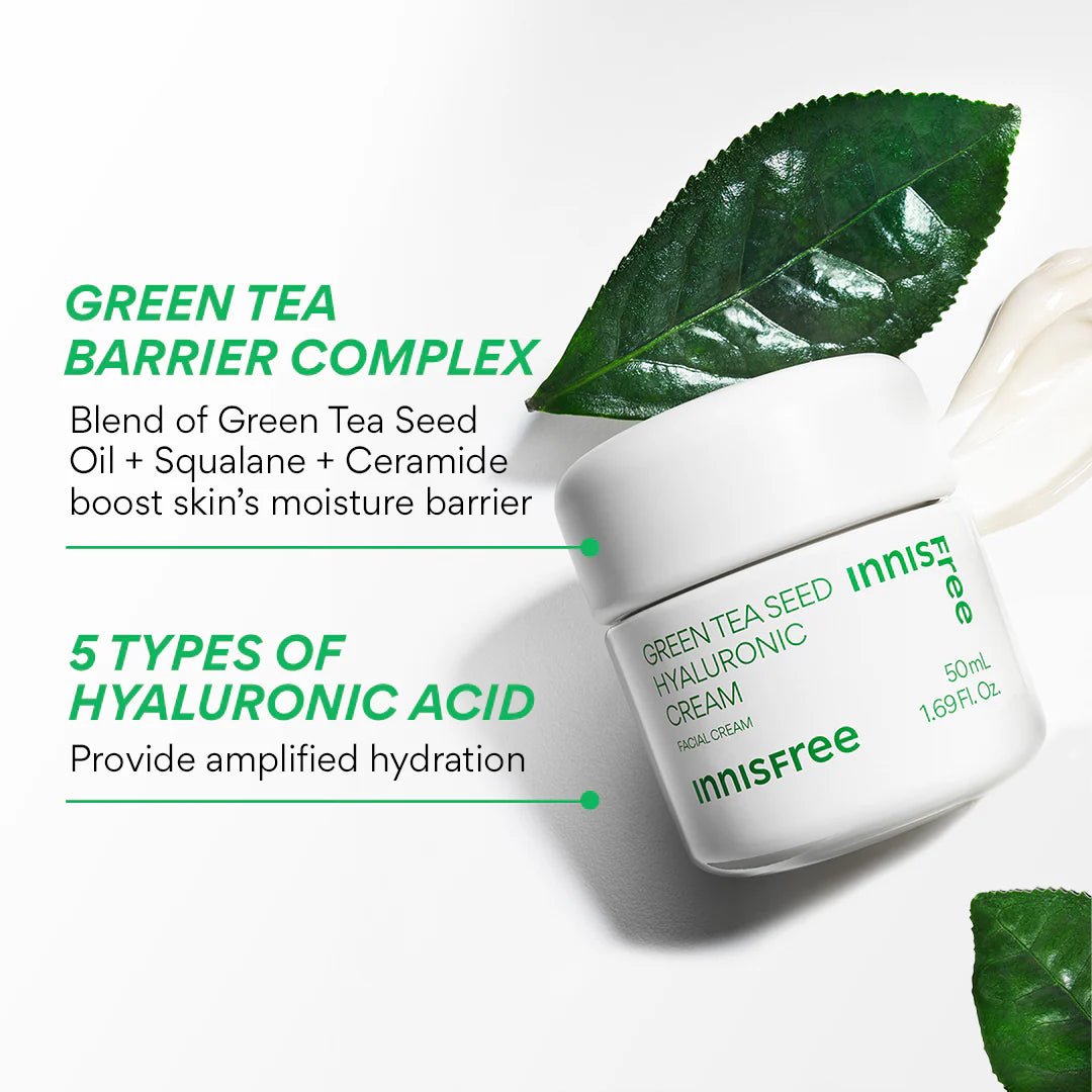 Green Tea Seed Hyaluronic Cream 50ml - Korean Beauty Avenue