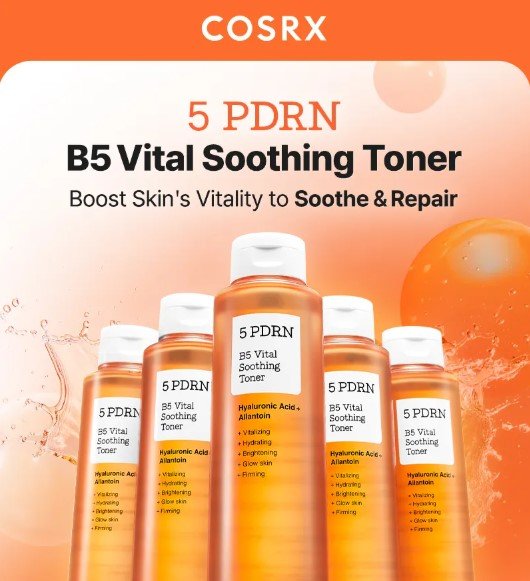 5 PDRN B5 Vital Soothing Toner 280ml - Korean Beauty Avenue