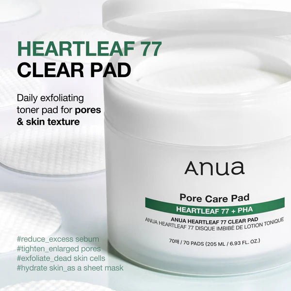 Heartleaf 77 Clear Pad 60 pads - Korean Beauty Avenue