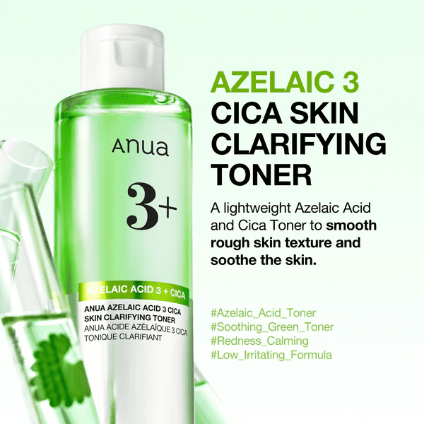 Azelaic Acid 3 Cica Skin Clarifying Toner - Korean Beauty Avenue